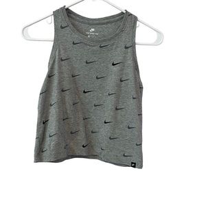 Nike Cropped Gray Logo Tank Top